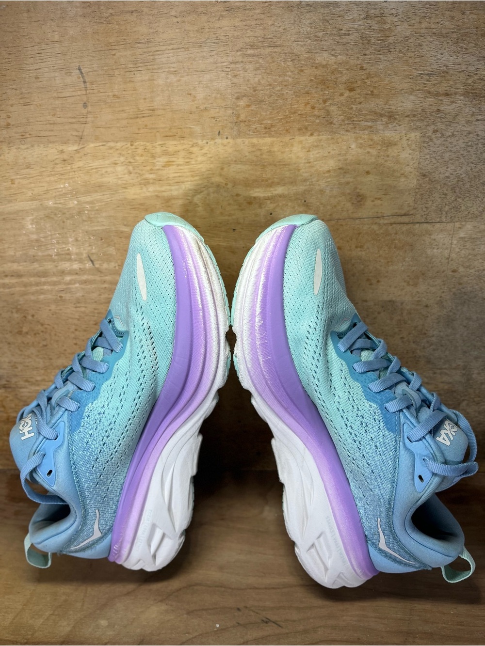 Hoka One One Bondi 8 Womens Size 7 Wide Running Shoes Sneakers Blue Purple - Picture 5 of 12
